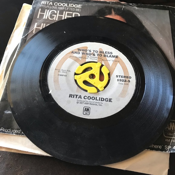 Rita Coolidge 45 RPM (Your Love Has Lifted Me) Higher And Higher/Who's To Bless - Picture 3 of 3